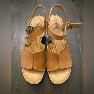 Born Hand crafted Strappy wedge heeled casual sandals.